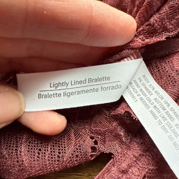 Auden NWOT Sexy Boho Racerback Wireless Removeable Pad Lace Intimate Bralette L - Picture 8 of 13